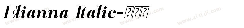 Elianna Italic字体转换